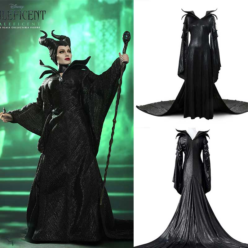 Maleficent 2 vestito cosplay amante del malvagio Angelina Jolie Costume di  Halloween